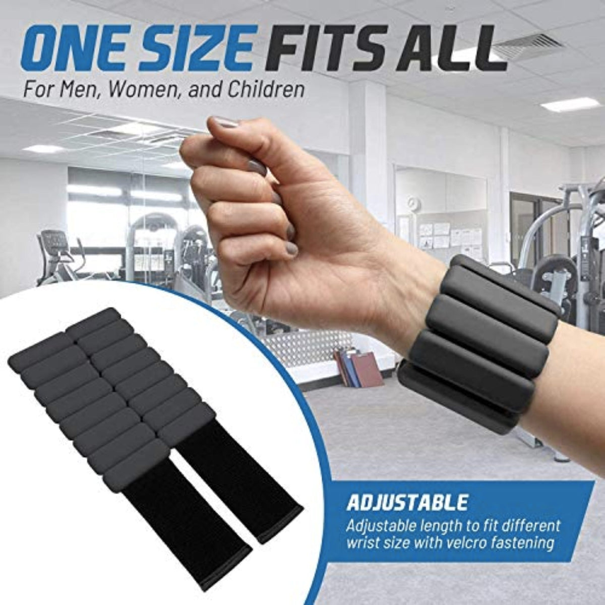 Wrist & Ankle Weights Pair 1kg Wrist & Ankle Weights SUPPS247  - Image 4