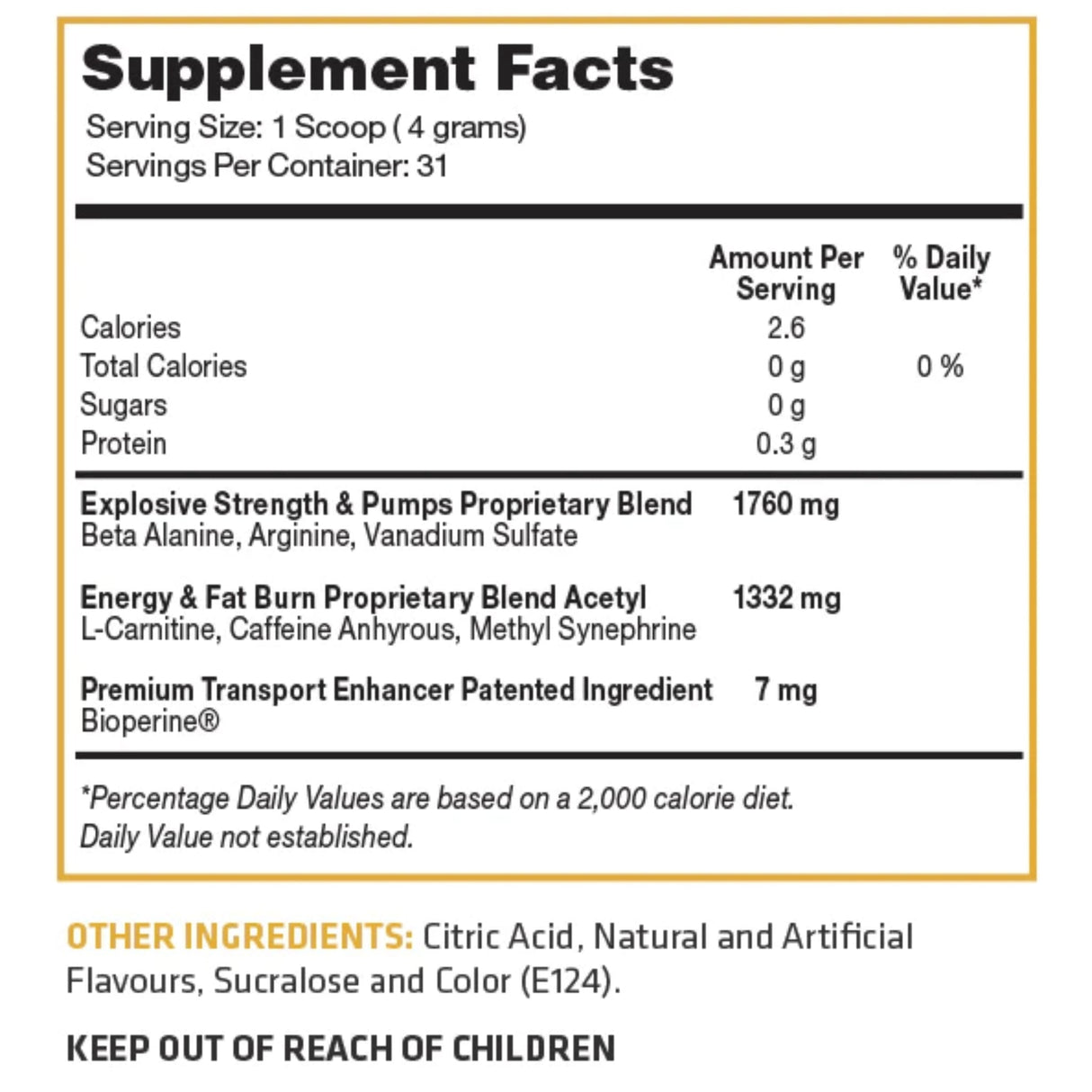 Xzilar8 Thermogenic Pre-workout WEIGHT LOSS/THERMOGENIC supps247Springvale 