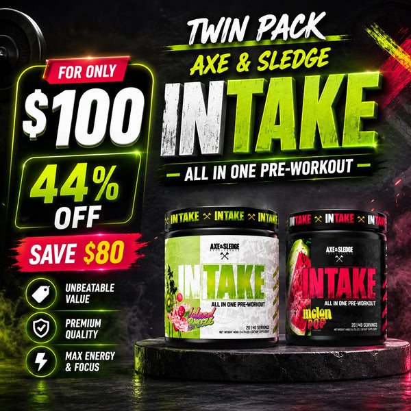 Twin Pack Axe & Sledge Intake All In One Pre-Workout For $100