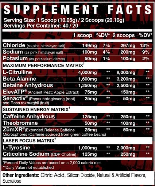 Axe & Sledge Intake All In One pre workout - Image 2