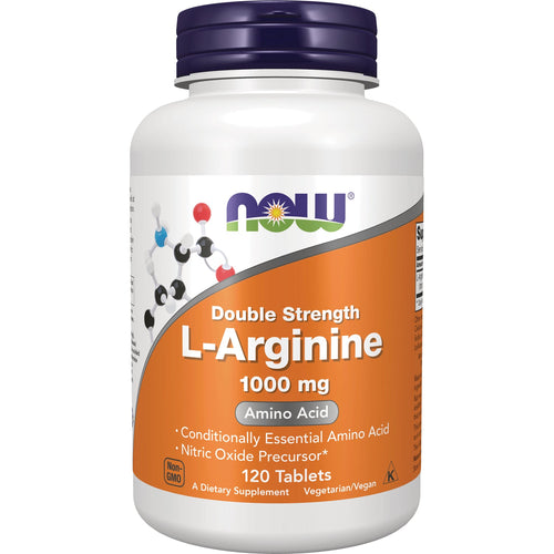 NOW Foods L-Arginine 1000mg Double Strength – 120 Tablets 120 Count (Pack of 1)