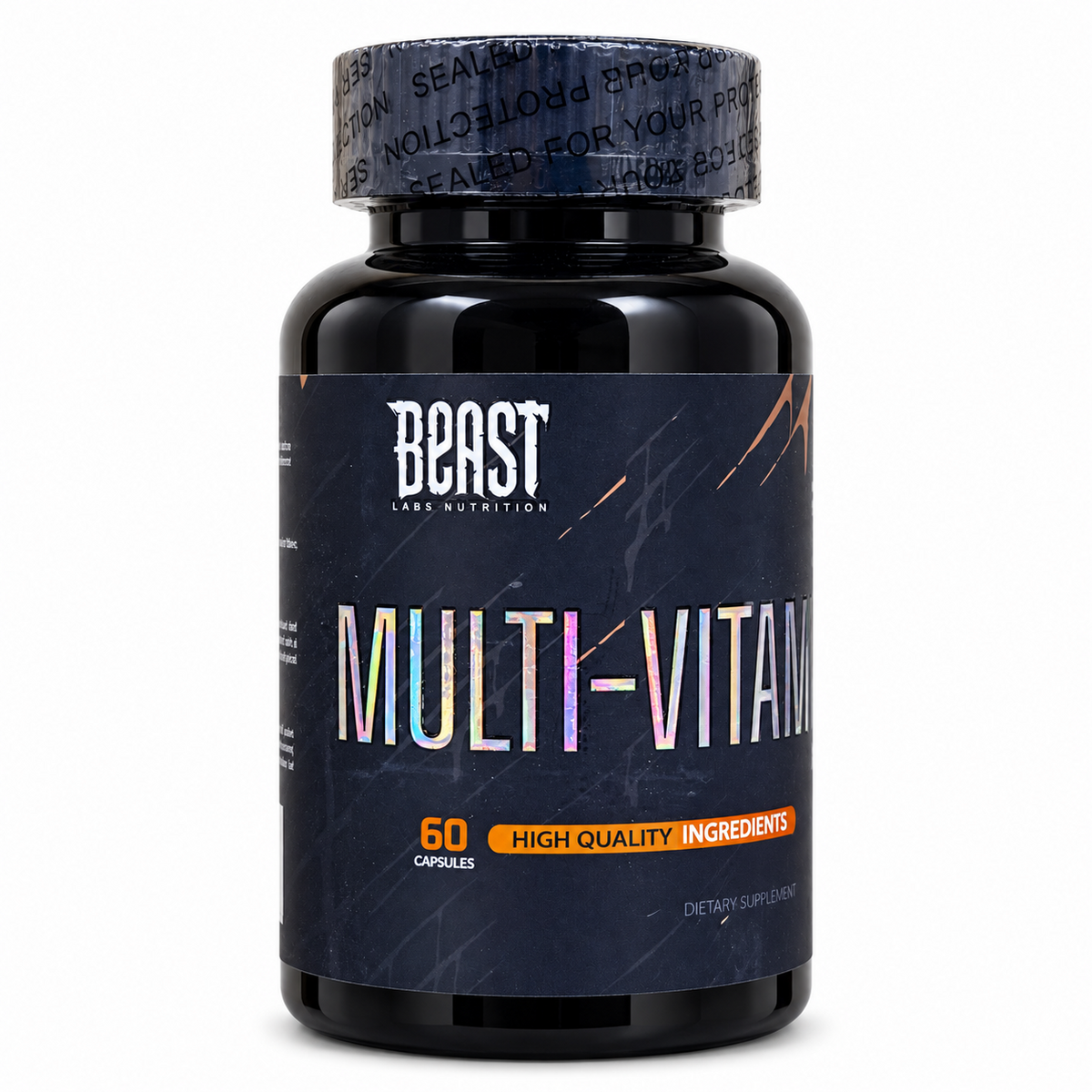 Beast Labs MultiVitamin 30 Servings 60 capsules bottle front view on white background