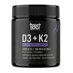 Beast Labs Nutrition D3 5000iu + 100 mcg K2 MK-7, front of bottle