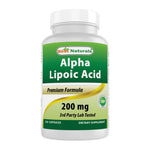 Alpha Lipoic Acid by Best Naturals, 200 mg 120 capsule bottle front