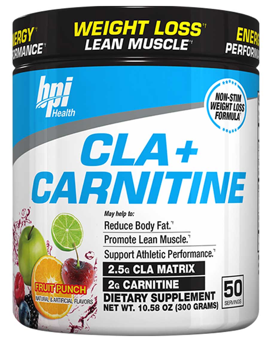 BPI Sports CLA + Carnitine Powder – 50 Serves Fruit Punch