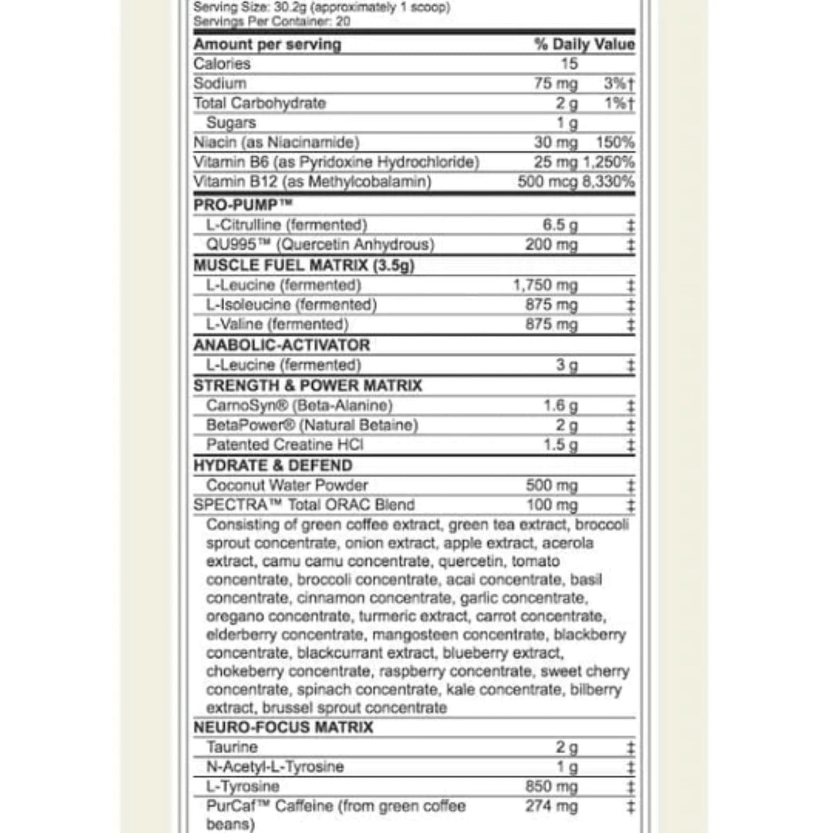 Pre-Kaged by Kaged Muscle PRE WORKOUT supps247Springvale  - Image 3