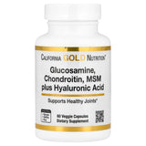 California Gold Nutrition Glucosamine, Chondroitin, MSM plus Hyaluronic Acid, 60 Veggie Capsules