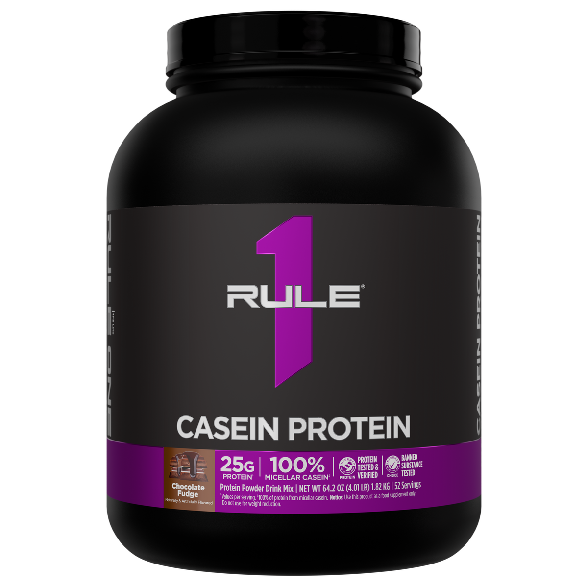 Rule 1 R1 Casein Micellar Casein Protein Chocolate Fudge 4Lb