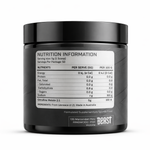Beast Labs Nutrition Citrulline Malate 5000 mg supplement facts and ingredients label on white background