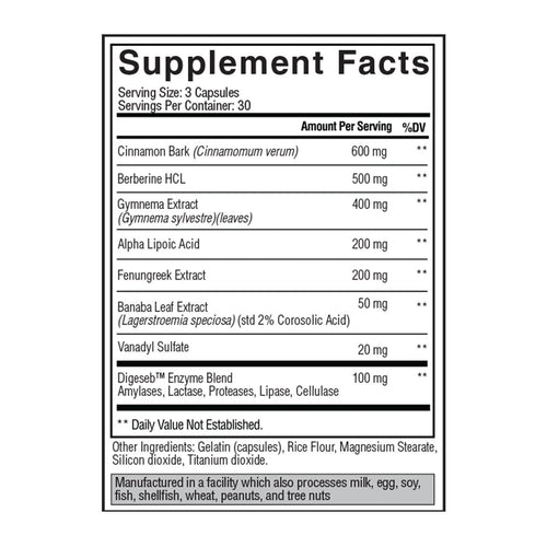 HUMASLIN glucose disposal by Condemned Labs, supplement facts panel