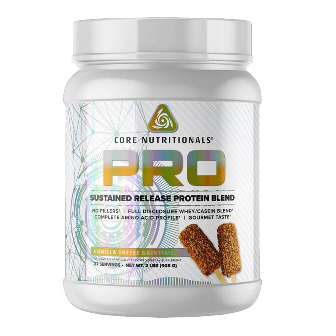 PRO Sustained Release Protein Blend by Core Nutritionals Vanilla Toffee Gaintime PROTEIN Amazon  - Image 1