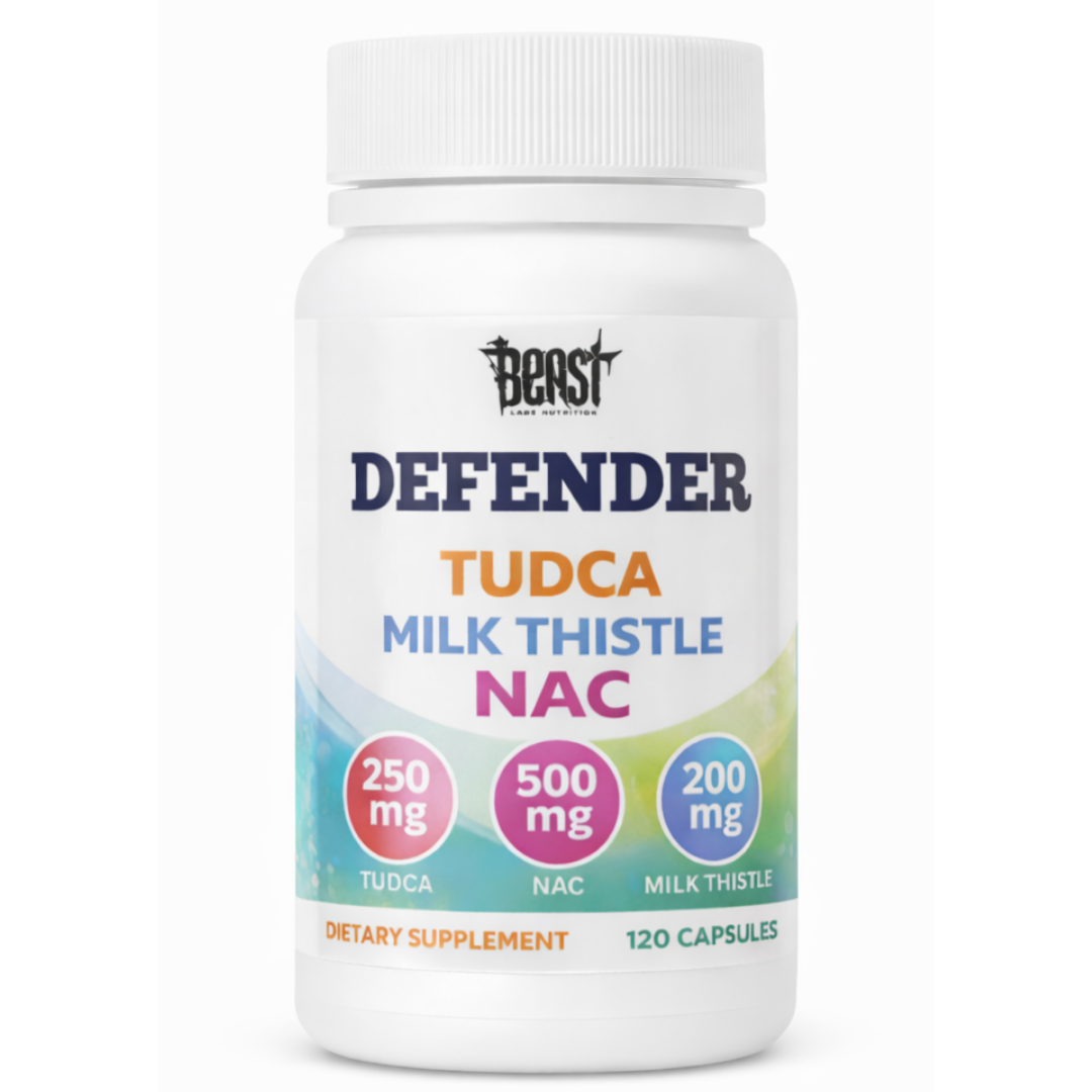 Defender by Beast Labs Nutrition with TUDCA 250mg, NAC 500mg and Milk Thistle 200mg – 120 capsules | SUPPS247 Australia - Image 1