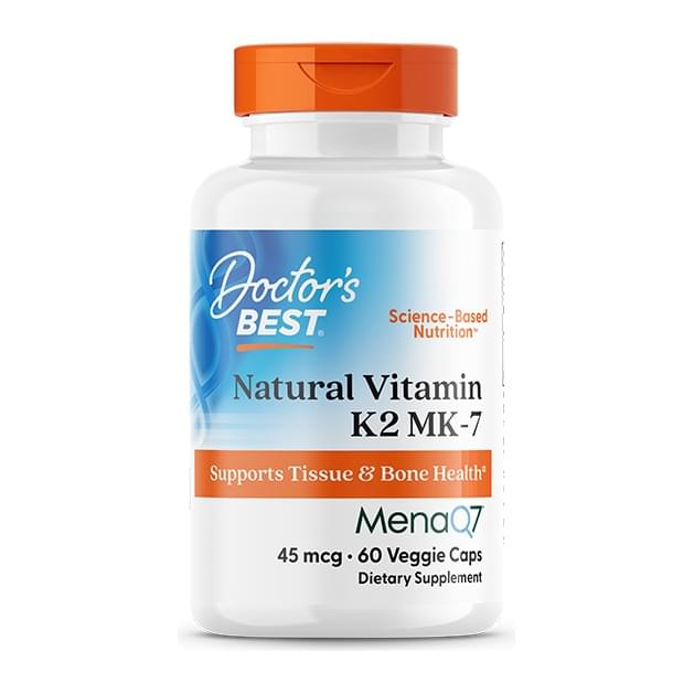 Natural Vitamin K2 MK-7 by Doctor's Best, front of bottle - Image 1