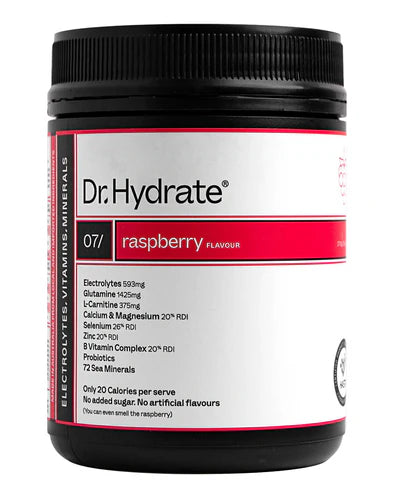 Dr Hydrate Electrolytes Raspberry flavour hydration electrolyte supplement tub - Image 4