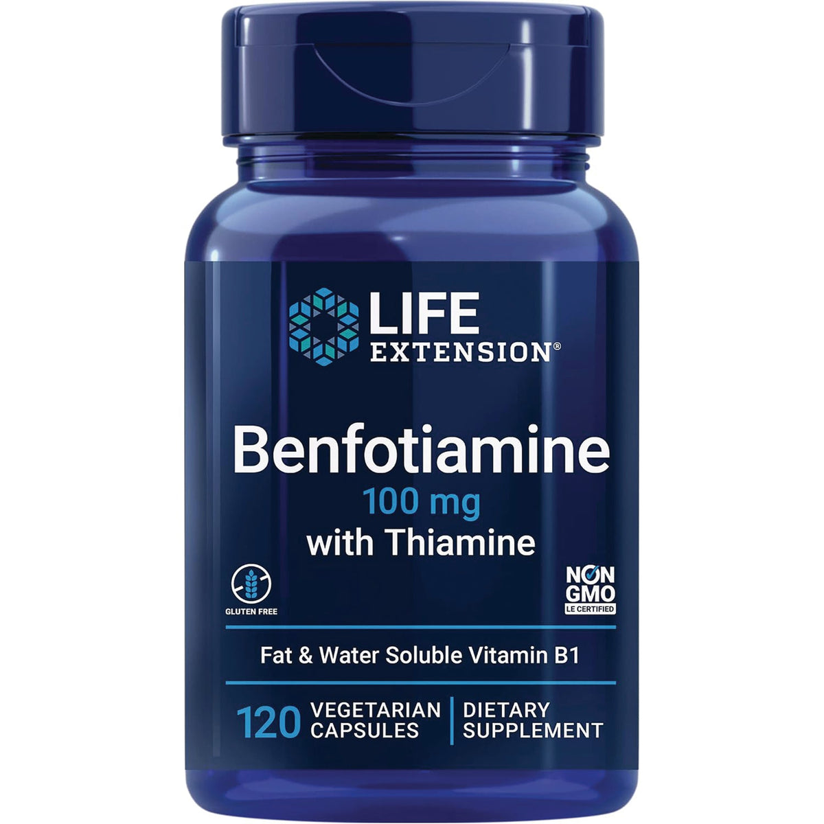 Benfotiamine with Thiamine, 100 mg, 120 Count, By Life Extension - Image 1