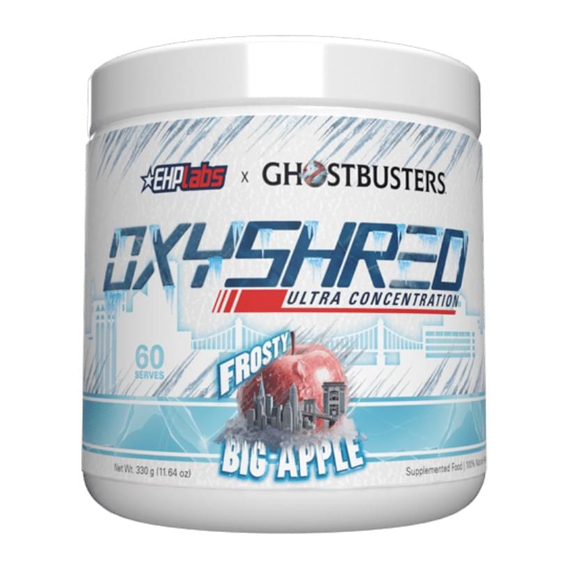 EHP Labs OxyShred Ultra Concentration – 60 Serves, Frosty Big Apple tub front - Image 4