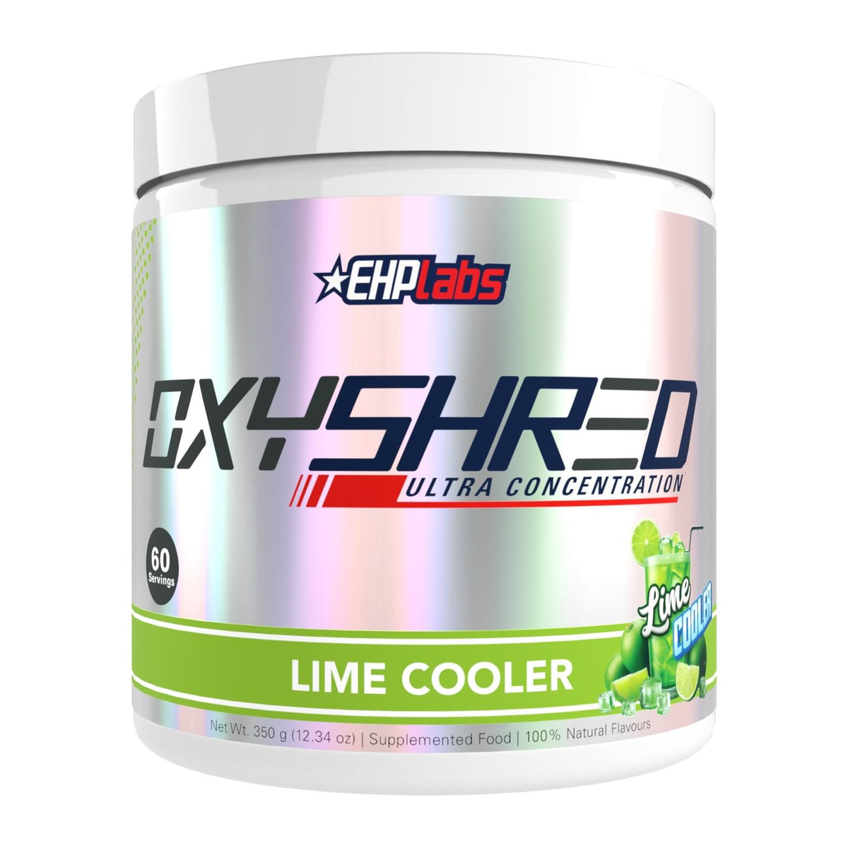 EHP Labs OxyShred Ultra Concentration – 60 Serves, Lime Cooler tub front - Image 7