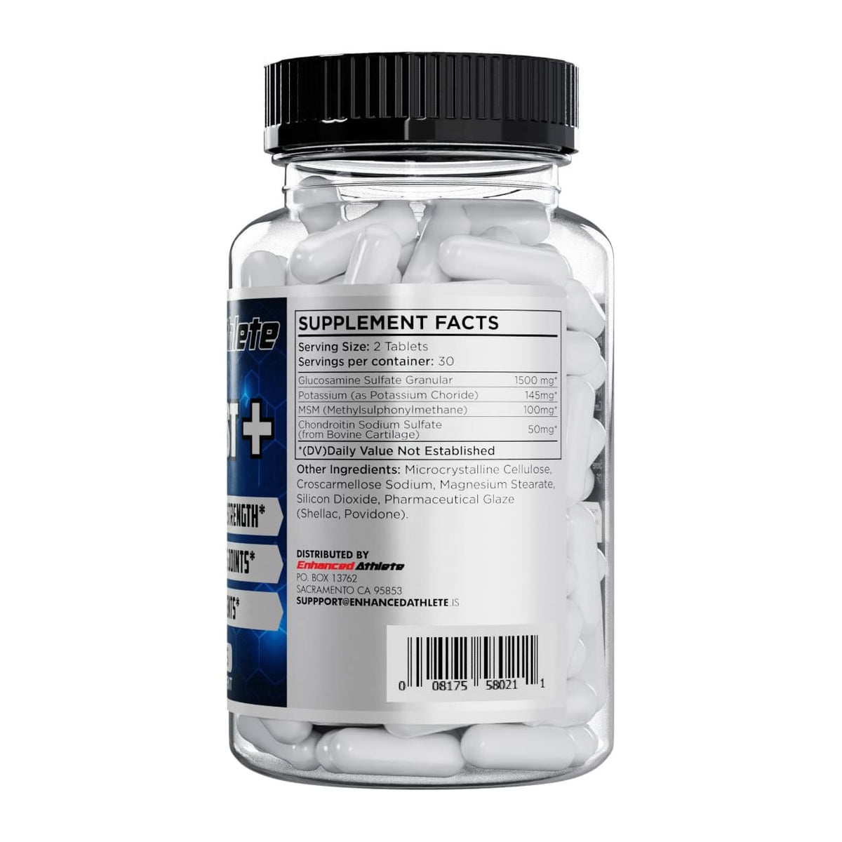 Enhanced Athlete Joint Blast, supplement facts panel - Image 2
