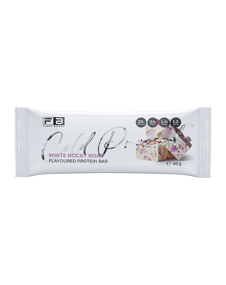 Protein Bars by Fibre Boost WHITE ROCKY ROAD 1 Bar