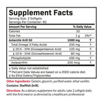 Antarctic Krill Oil by Futurebiotics, supplement facts panel