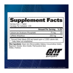 GAT Caffeine Metabolism and Performance | 100 Tablets, supplement facts panel