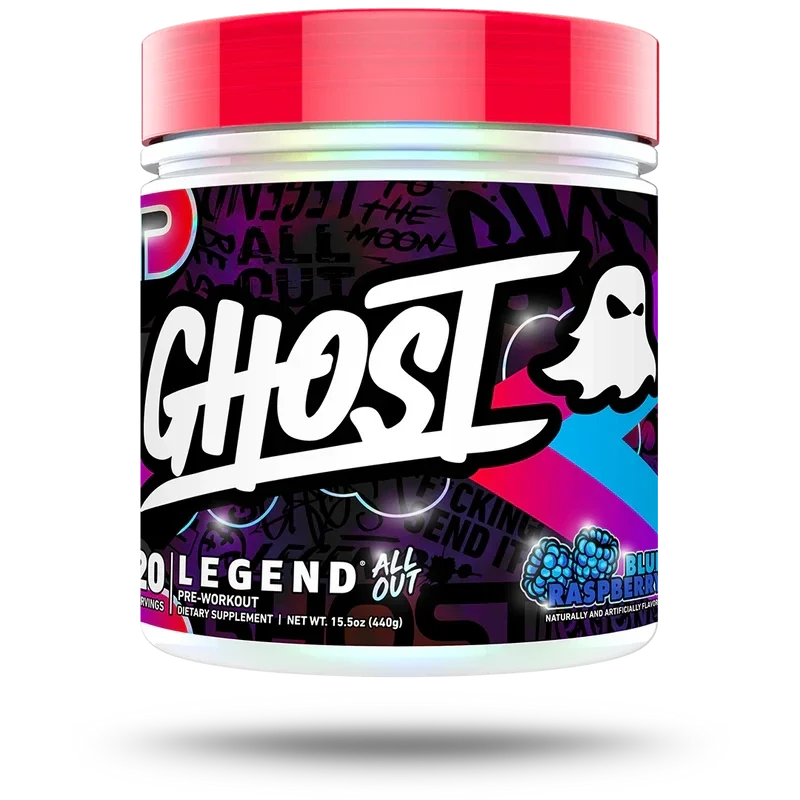 GHOST Legend All Out Pre-Workout 20 Serves Blue Raspberry - Image 8