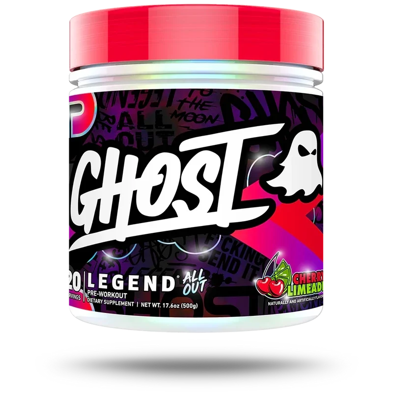 GHOST Legend All Out Pre-Workout 20 Serves Cherry Limeade - Image 9