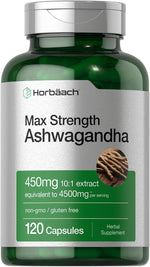 Horbäach Ashwagandha Supplement | Max Strength | 120 Capsules General Horbaach 