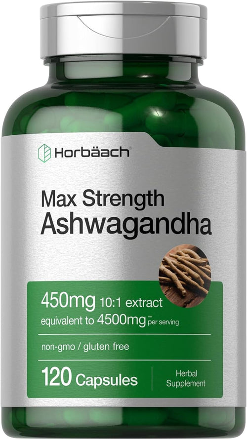 Horbäach Ashwagandha Supplement | Max Strength | 120 Capsules General Horbaach 