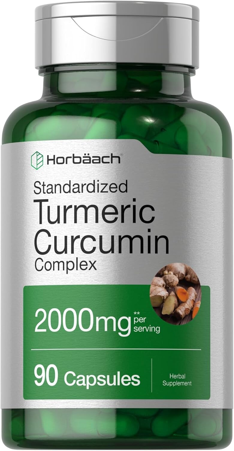 Horbäach Turmeric Curcumin with Black Pepper 2000mg | 90 Capsules General Horbaach  - Image 1