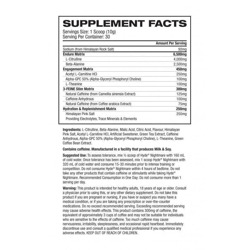 Hyde Nightmare by ProSupps PRE WORKOUT Hyde 