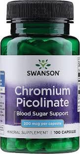 Chromium Picolinate Blood Sugar Support 250 MCG 200 Capsules by Swanson General Not specified 