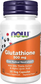 Glutathione 500MG 30 Veg Capsules by NOW.