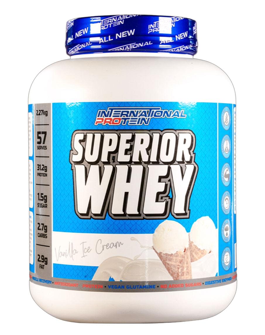 Superior whey protein by International Protein Vanilla Ice Cream 2.27 Kg