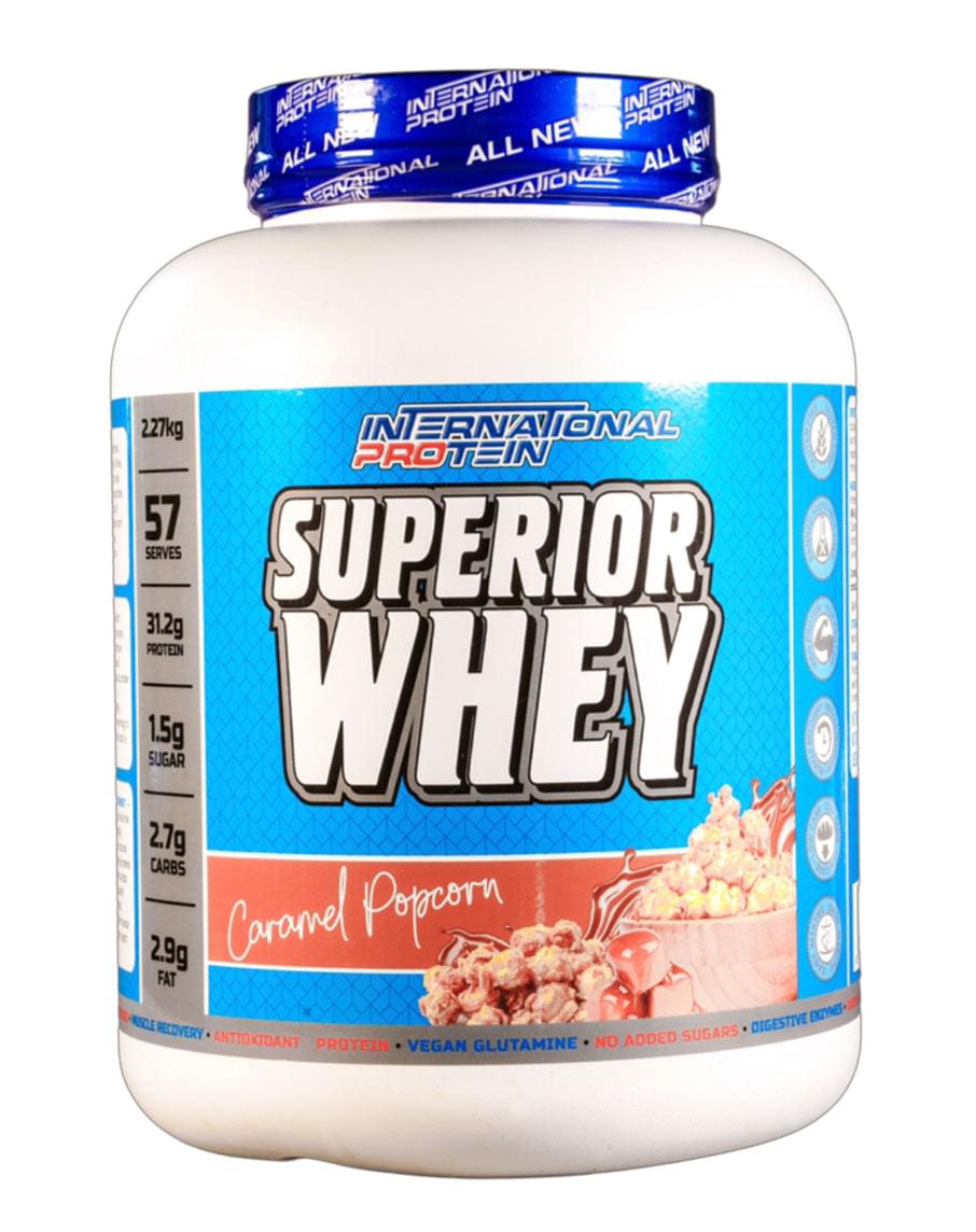 Superior whey protein by International Protein Caramel Popcorn 2.27 Kg - Image 16