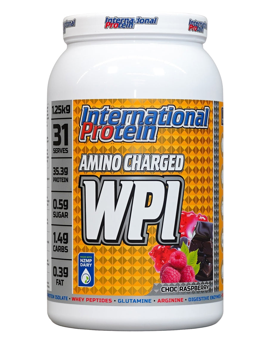 Amino Charged WPI by International Protein 1.25 kg Choc Raspberry
