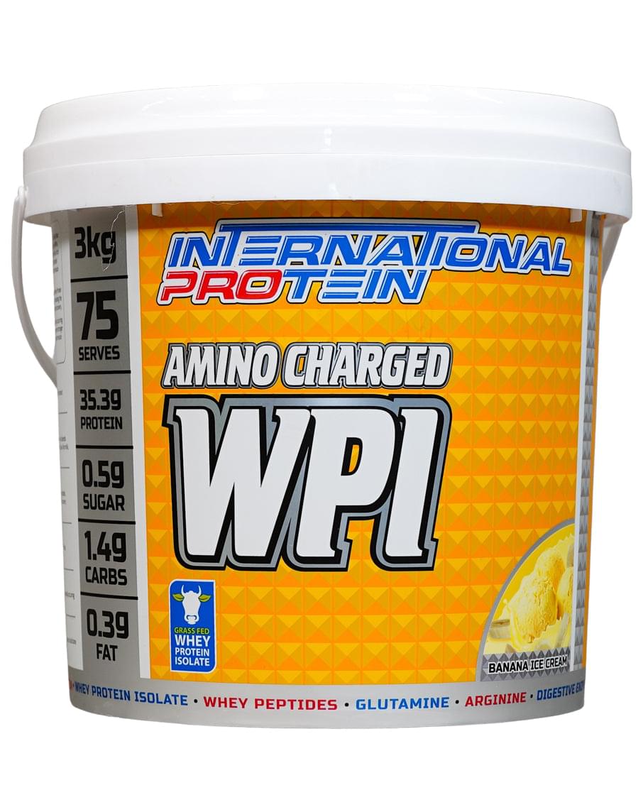 Amino Charged WPI - By International Protein 3 Kg1 Banana Ice Cream 3 kg