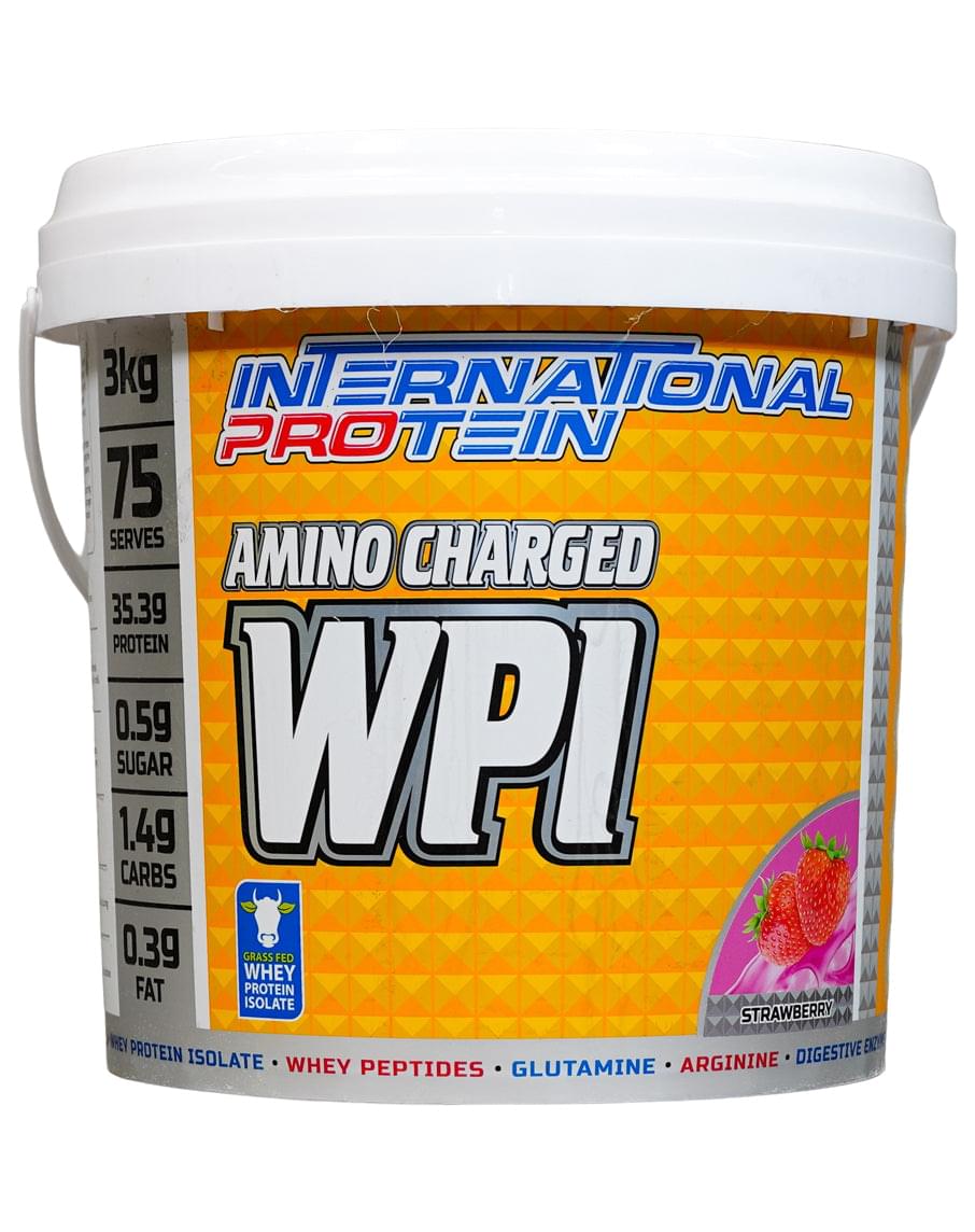 Amino Charged WPI - By International Protein 3 Kg1 Strawberry 3 kg