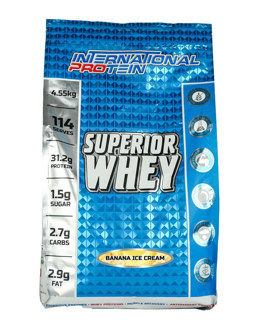 Superior whey protein by International Protein Banana Ice Cream 4.55 kg