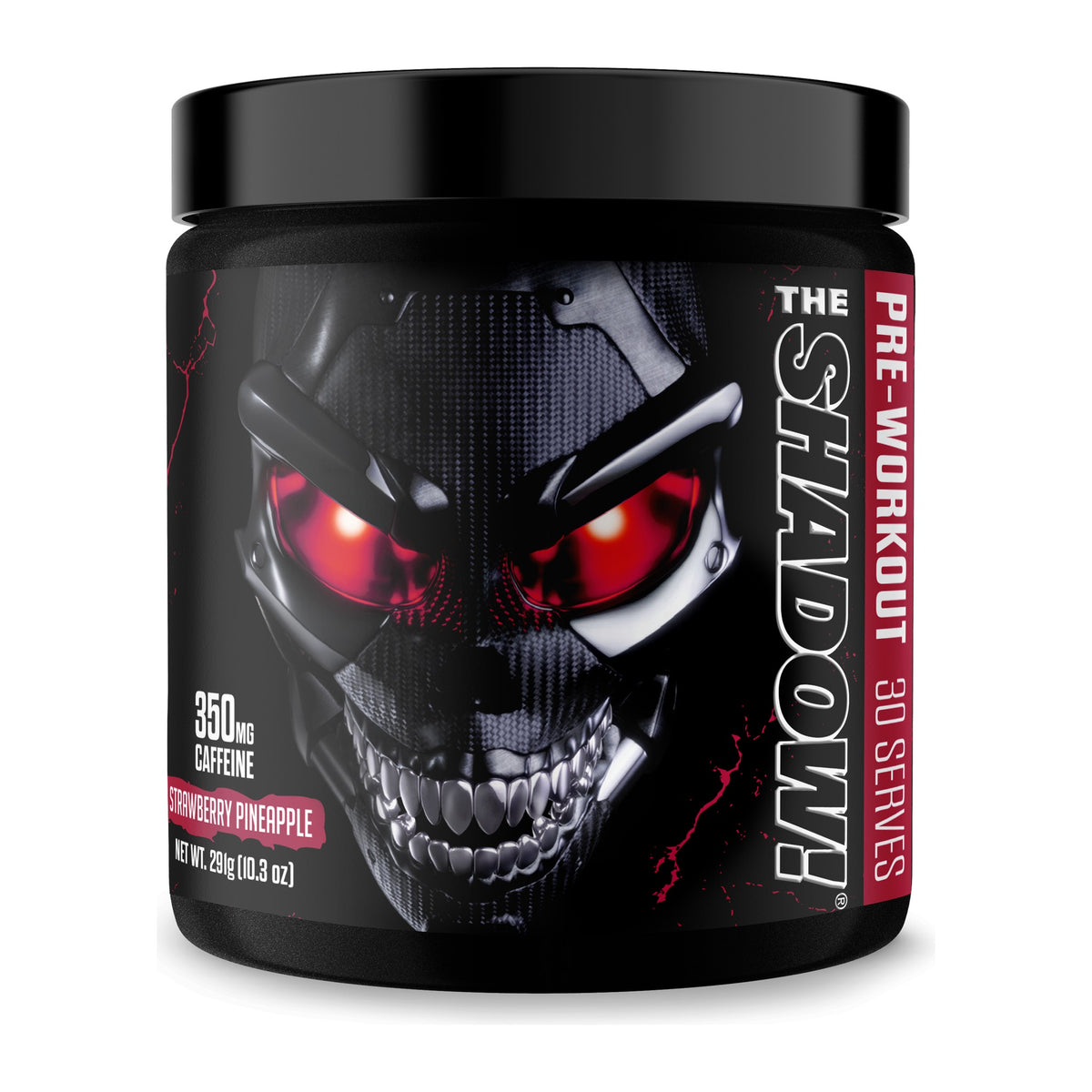 JNX Sports The Shadow Pre-Workout Powder, Strawberry Pineapple tub front - Image 5