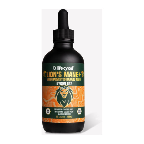 Life Cykel Lion's Mane+ with Kakadu Plum – 120mL, 120 mL bottle front