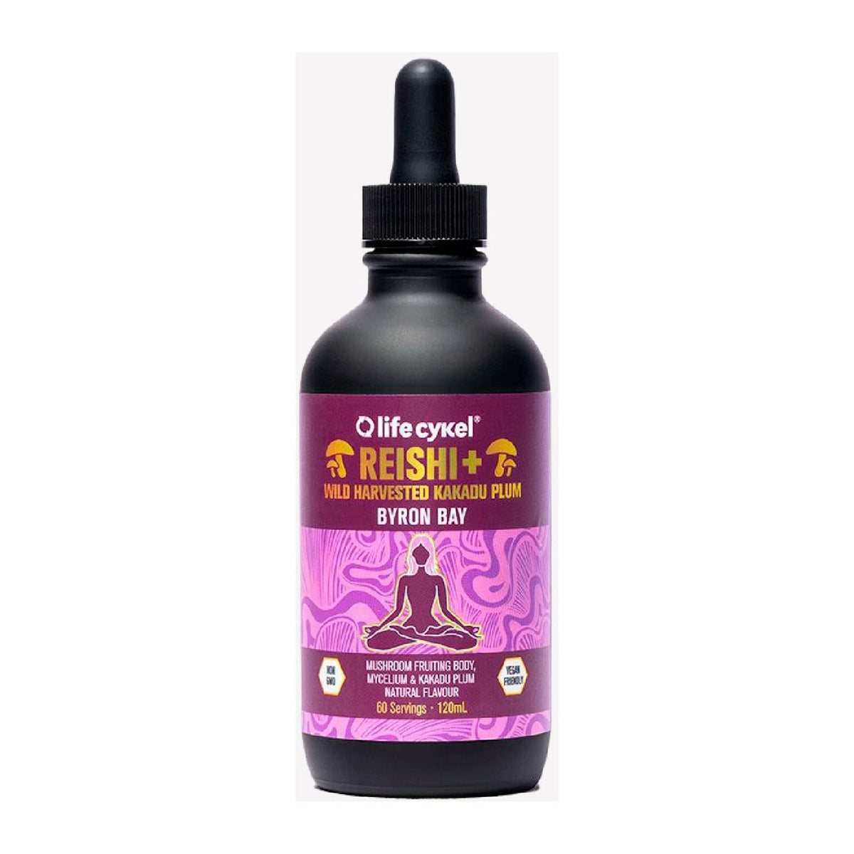 life cykel Reishi Mushroom Liquid Extract, 120 mL bottle front - Image 1
