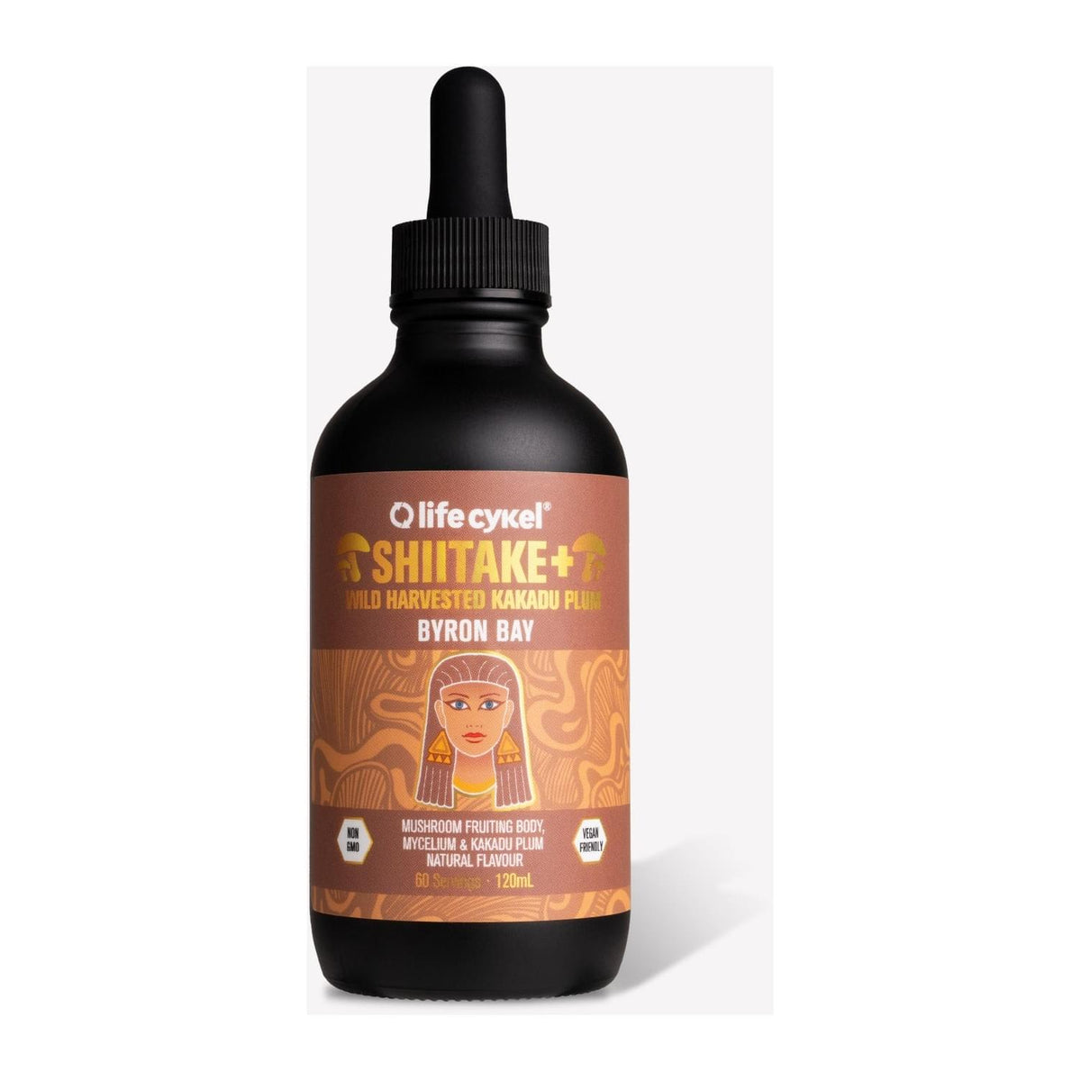 Life Cykel Shiitake Mushroom Liquid Extract, 120 mL bottle front - Image 1