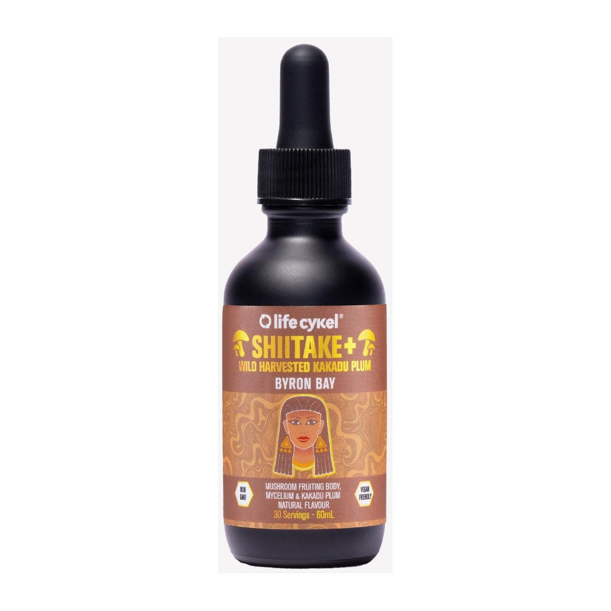 Life Cykel Shiitake Mushroom Liquid Extract, 60 mL bottle front - Image 3