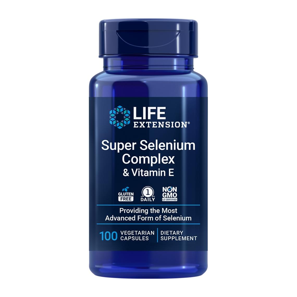 Super Selenium Complex 200mcg by Life Extension, front of bottle - Image 1