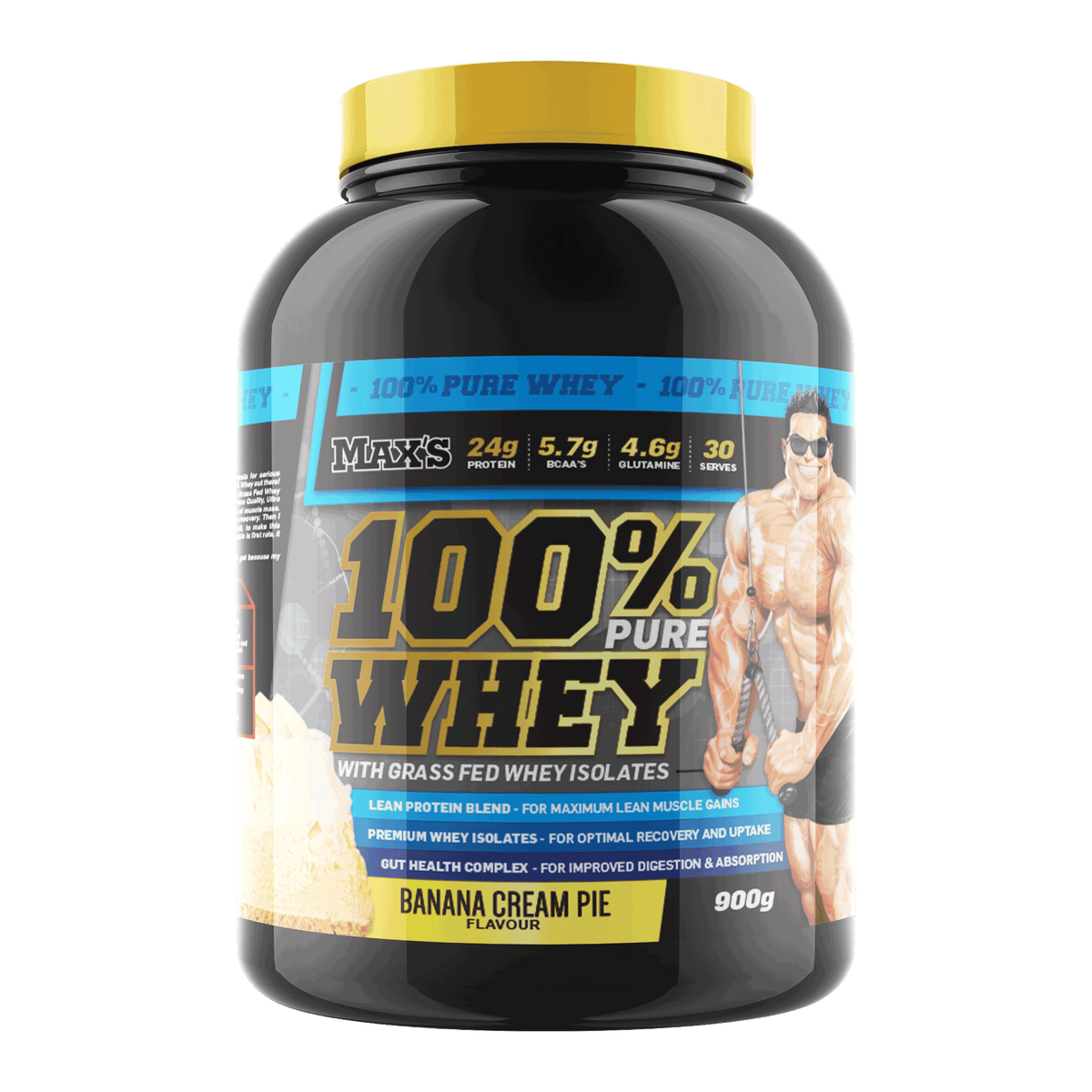 MAX'S 100% WHEY PROTEIN Banana Cream Pie 2 lbs