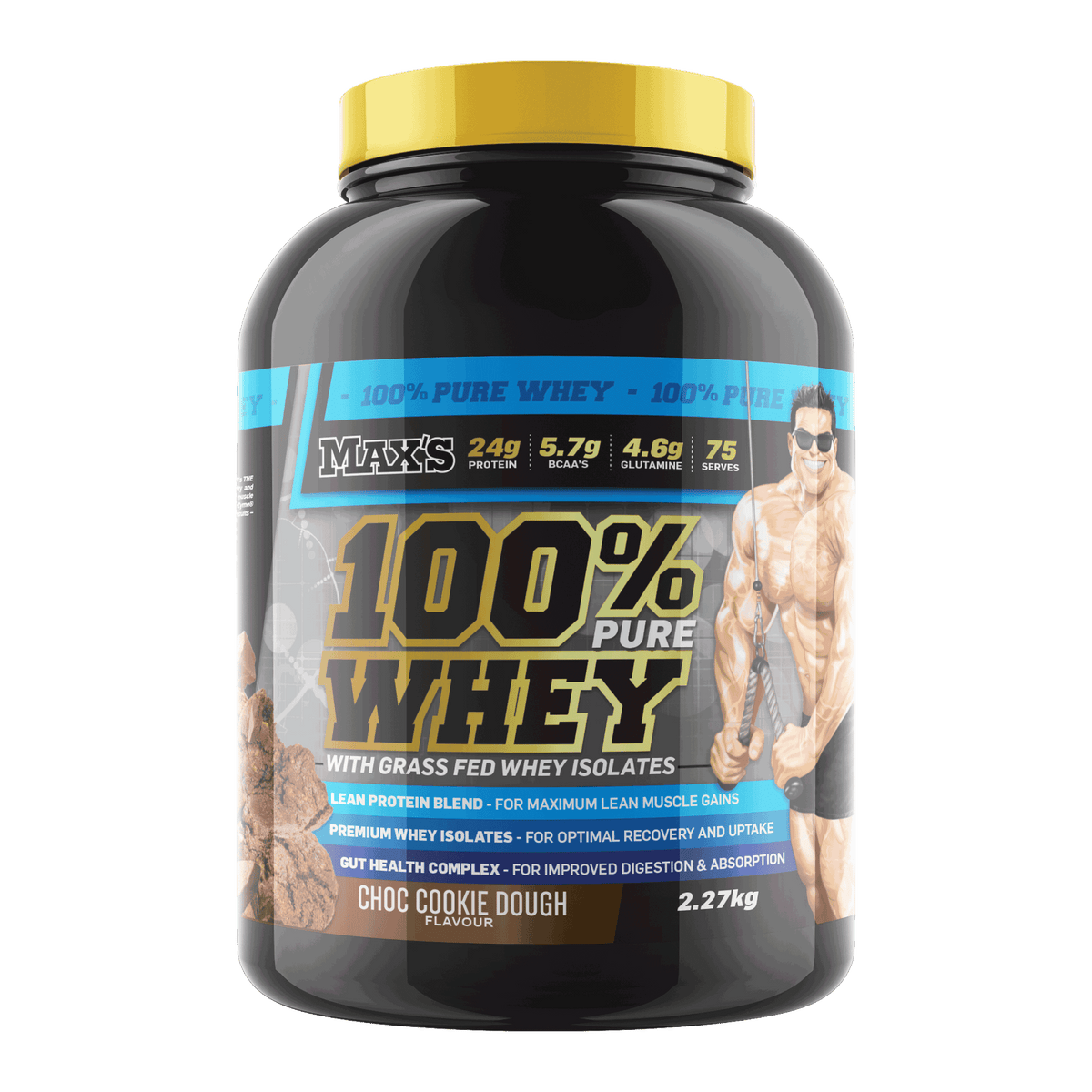 MAX'S 100% WHEY PROTEIN Choc Cookie Dough 5 lbs