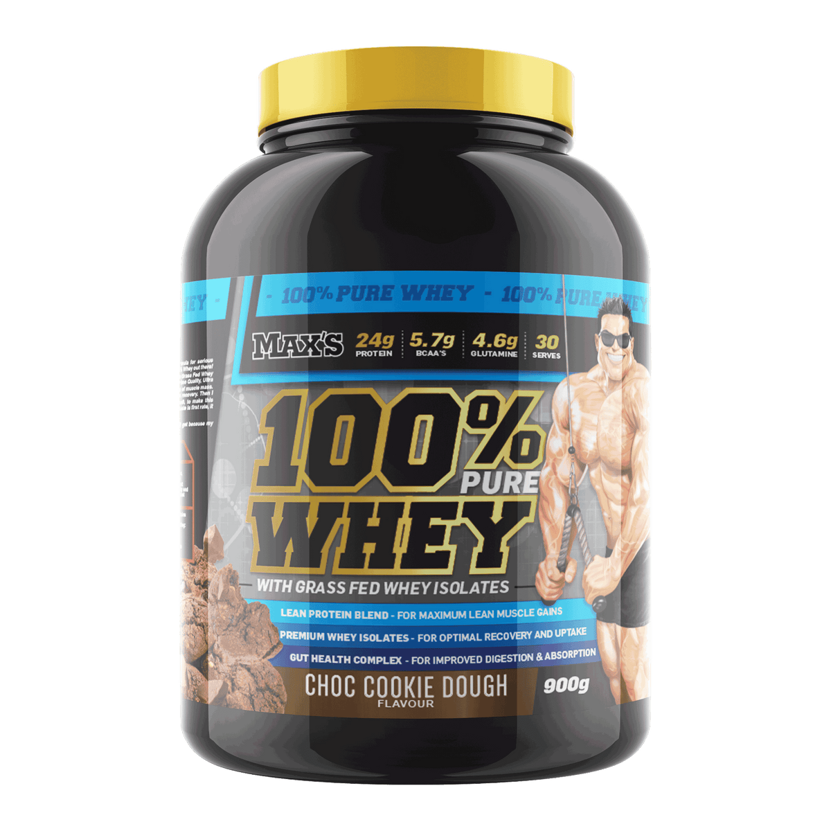 MAX'S 100% WHEY PROTEIN Choc Cookie Dough 2 lbs