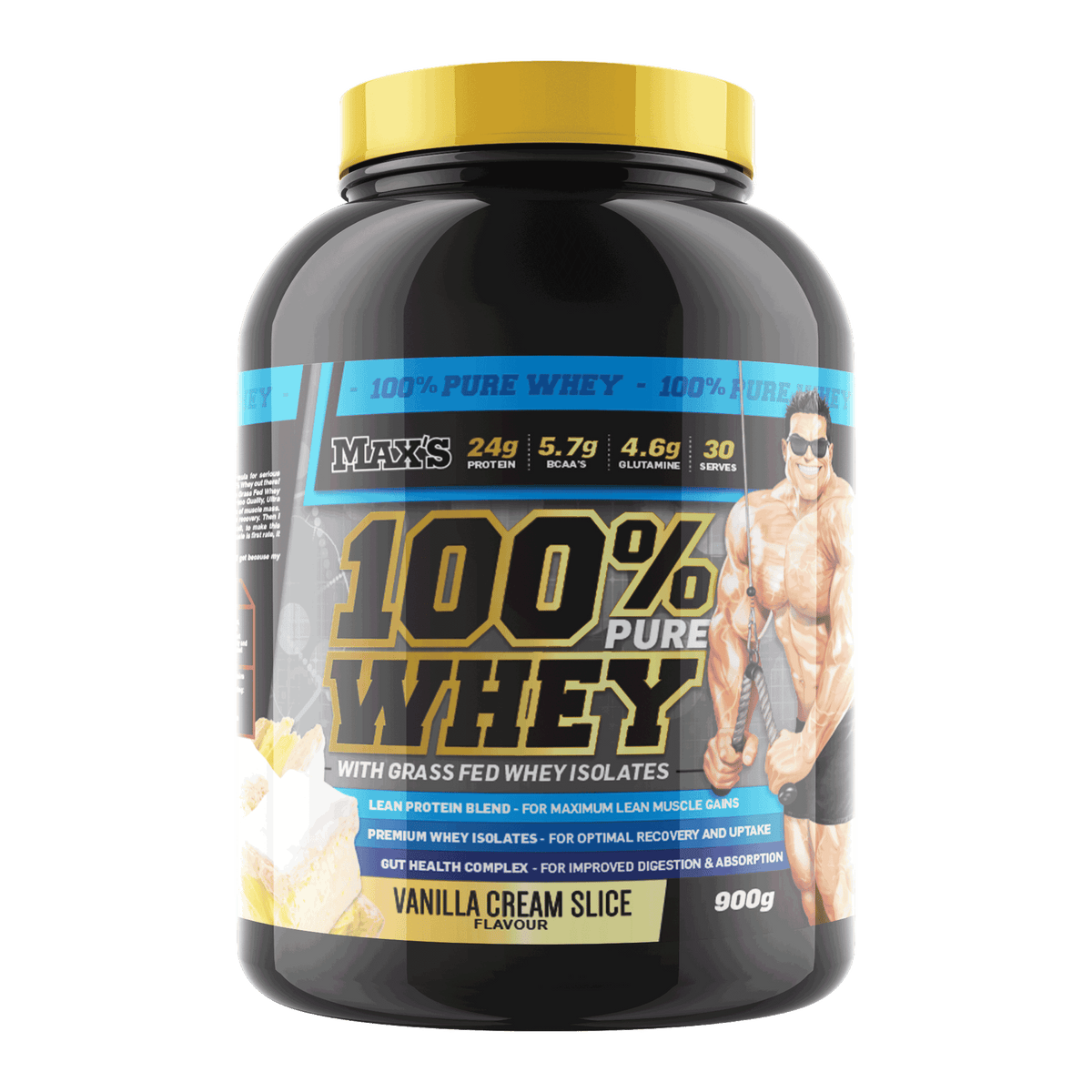 MAX'S 100% WHEY PROTEIN Vanilla Cream Slice 2 lbs - Image 11