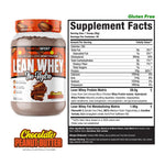 MuscleSport Lean Whey Iso Hydro Protein 2LB, supplement facts panel